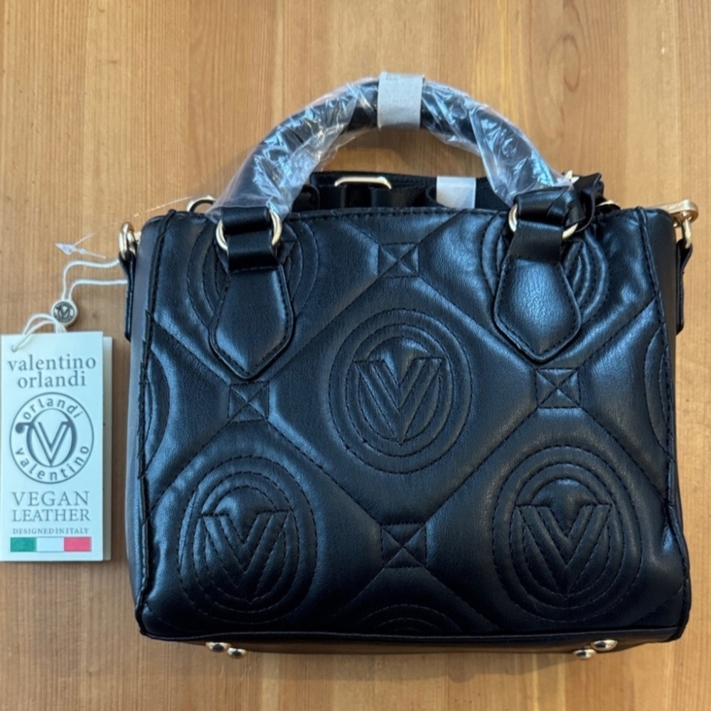 Valentino Orlandi Black Vegan Leather Women's Bag
